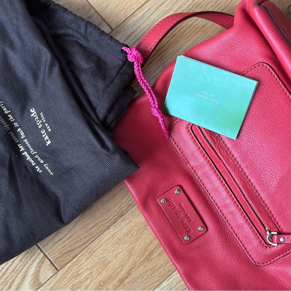 Kate Spade Red Crossbody Bag with Structured Design